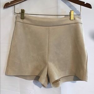 Zara Faux Taupe shorts. Top in closet too🔥